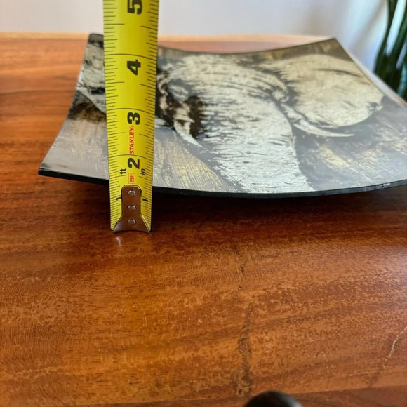 Glass  Elephant Curved Serving Tray - Square - Picture 11 of 11